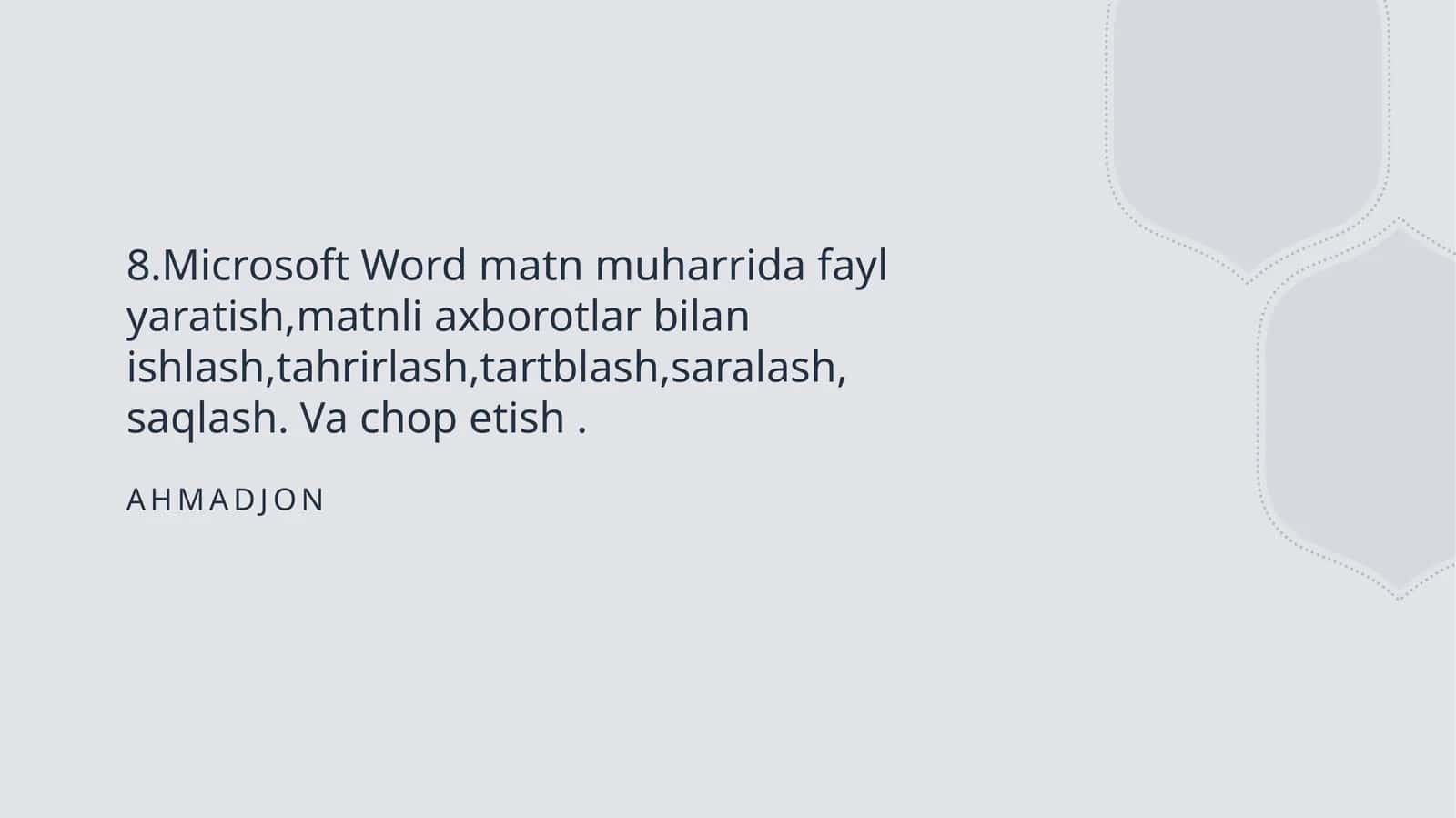 Microsoft Word dasturi