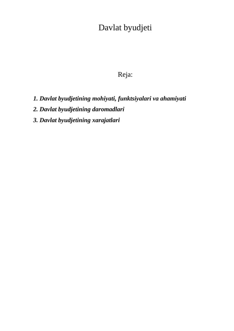 Davlat byudjeti