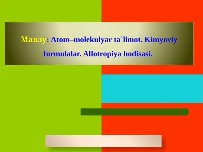 Atom-molekulyar ta'limot