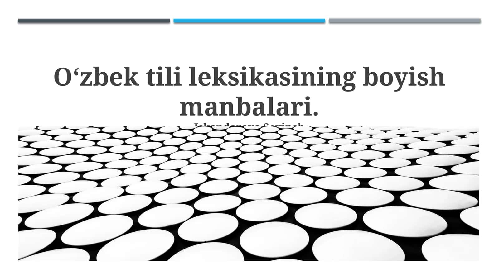 O‘zbek tili leksikası