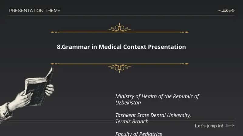 Grammar in Medical Context Presentation