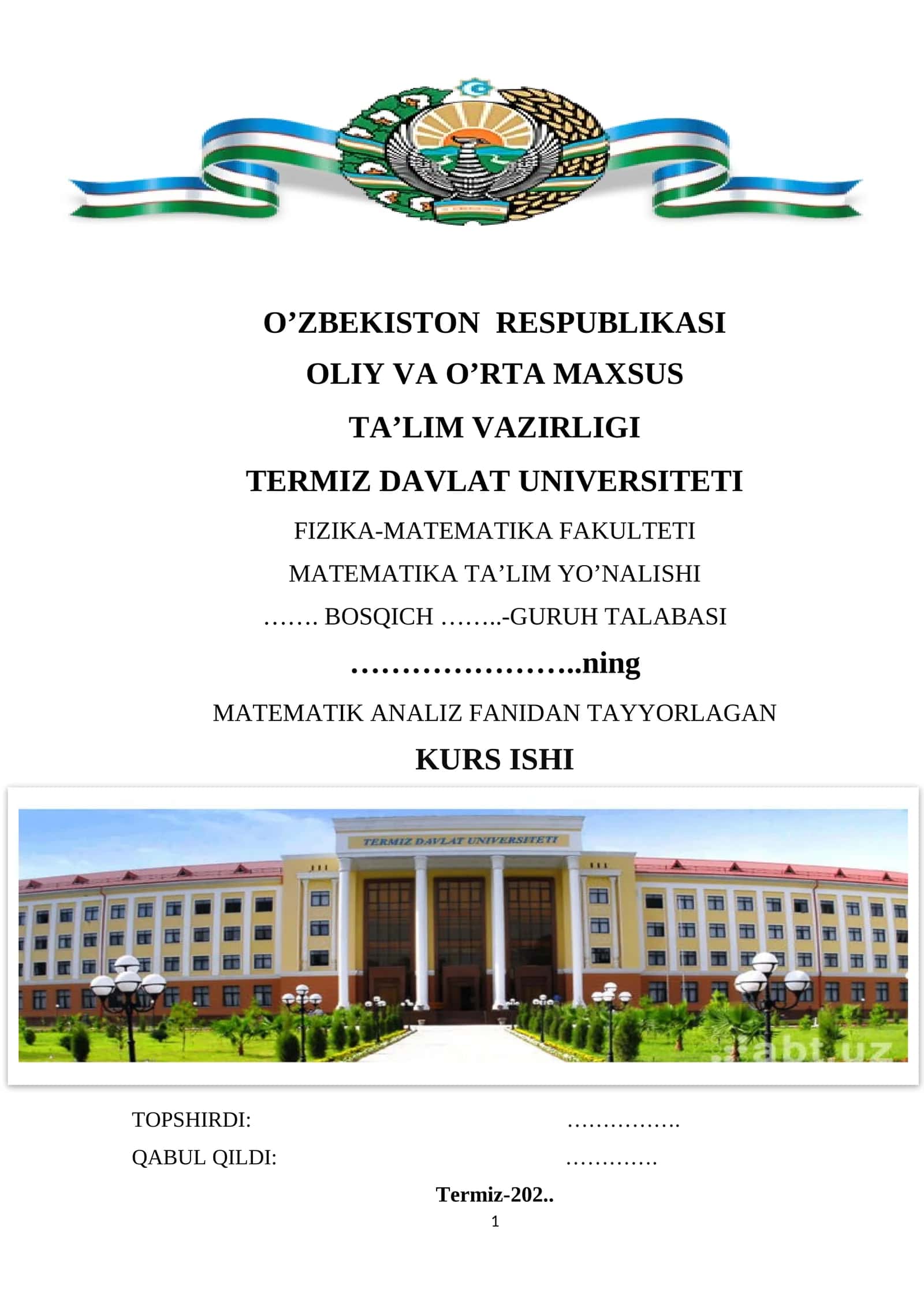 Birinchi tur sirt egri chiziqli integrallar.