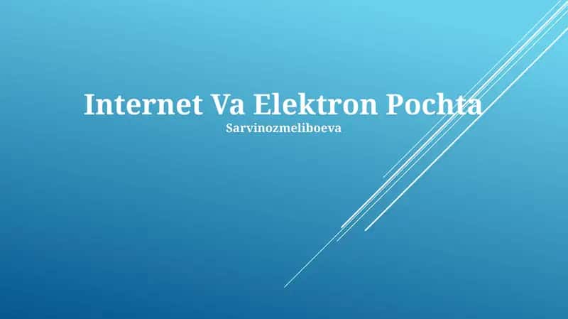 Internet Va Elektron Pochta