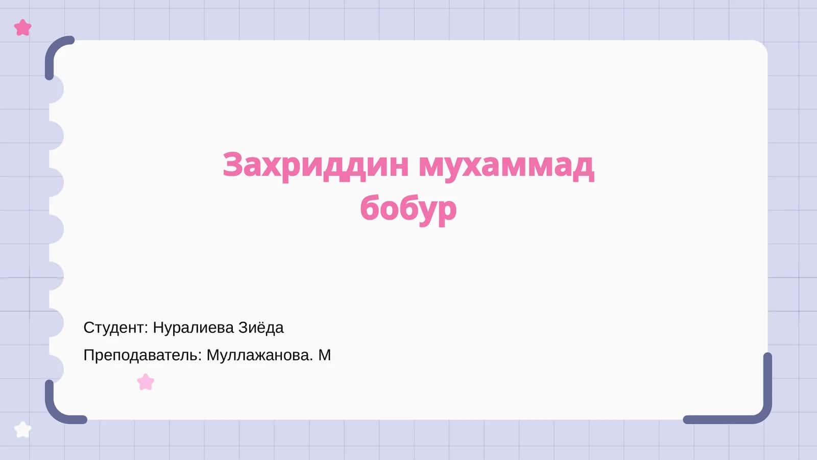 Захриддин Мухаммад Бобур