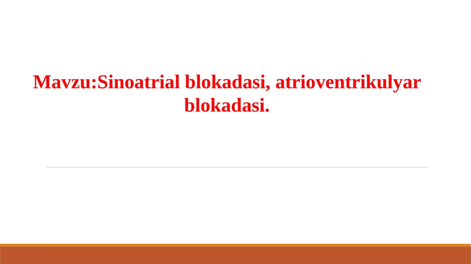 Sinoatrial blokada