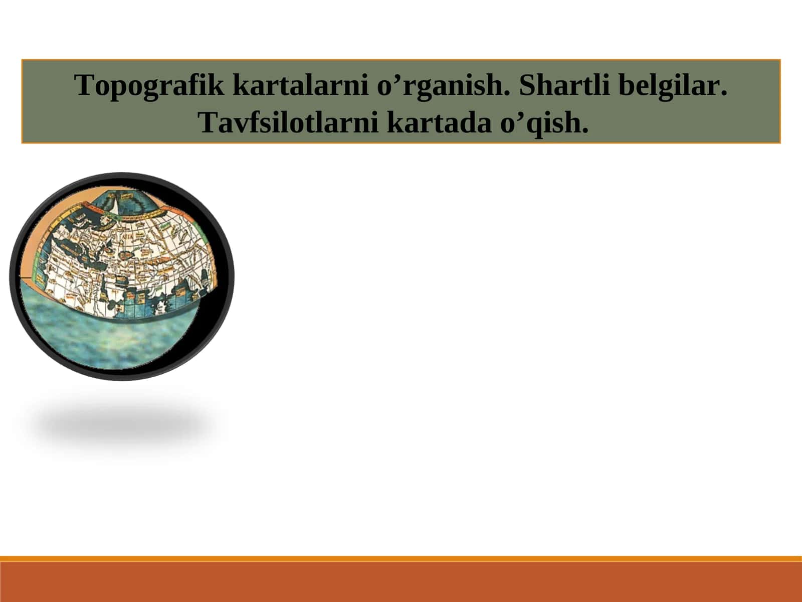 Topografik kartalarni o’rganish