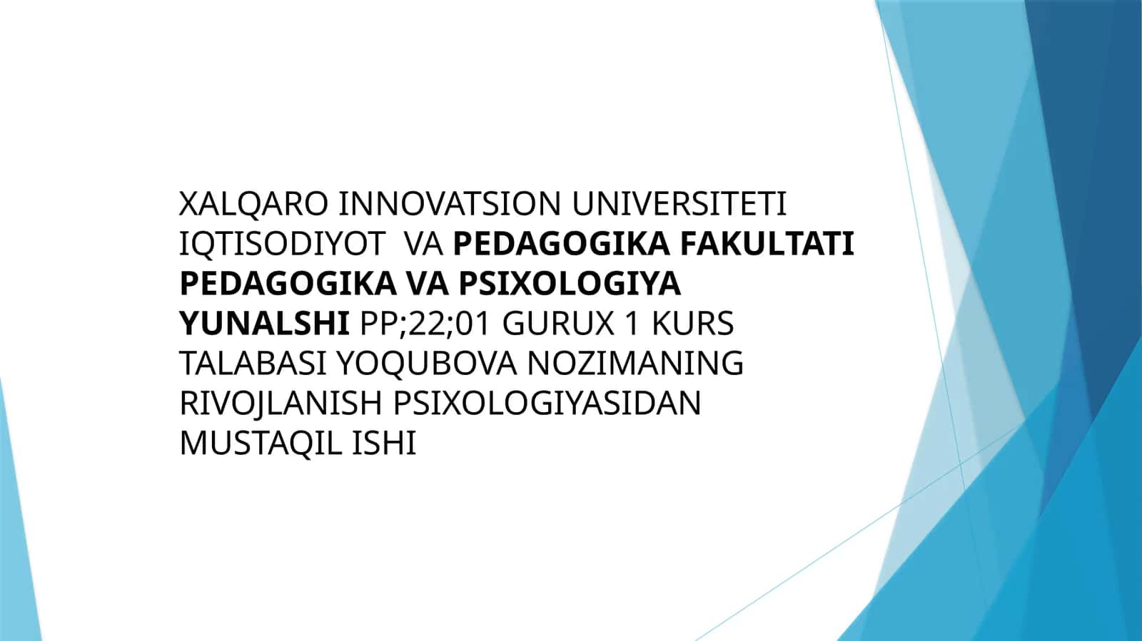 Psixologiyaning Fansifatida Rivojlanish Bosqichi