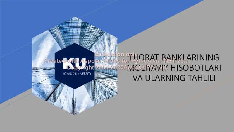TIJORAT BANKLARINING MOLIYAVIY HISOBOTLARI VA ULARNING TAHLILI