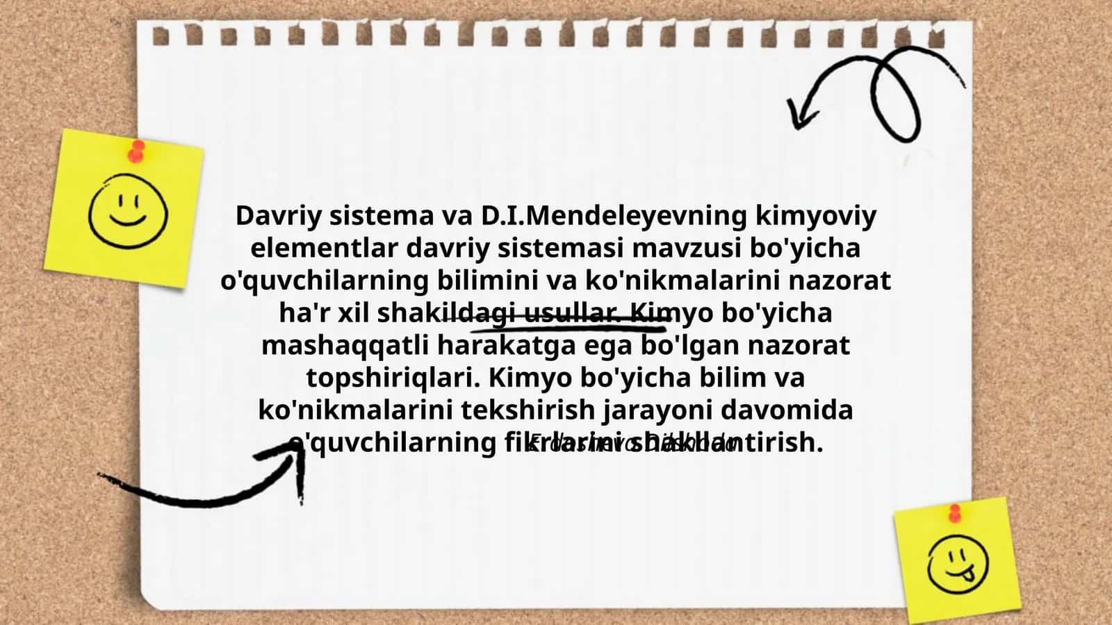 Davriy sistema va D.I.Mendeleyevning kimyoviy elementlar davriy sistemasi