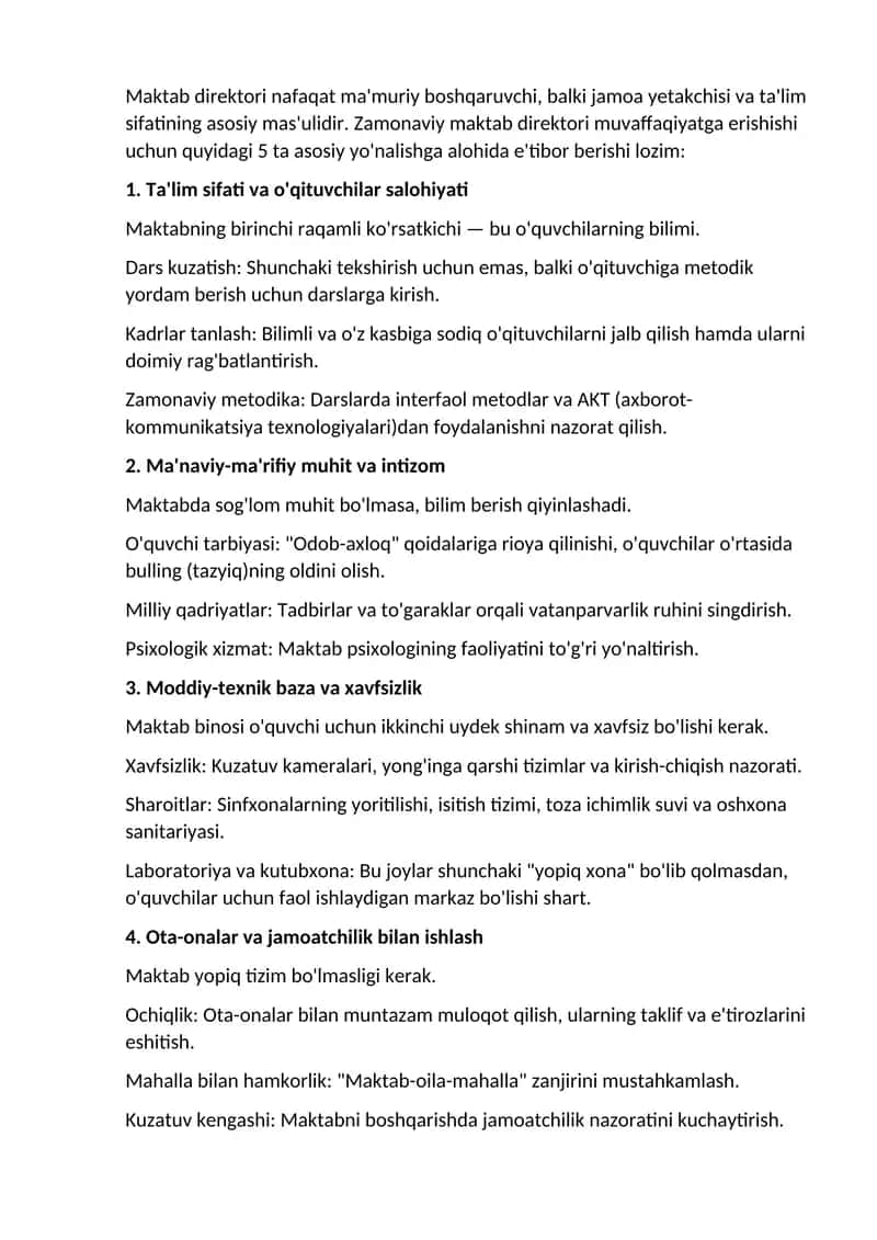 Zamonaviy maktab direktori