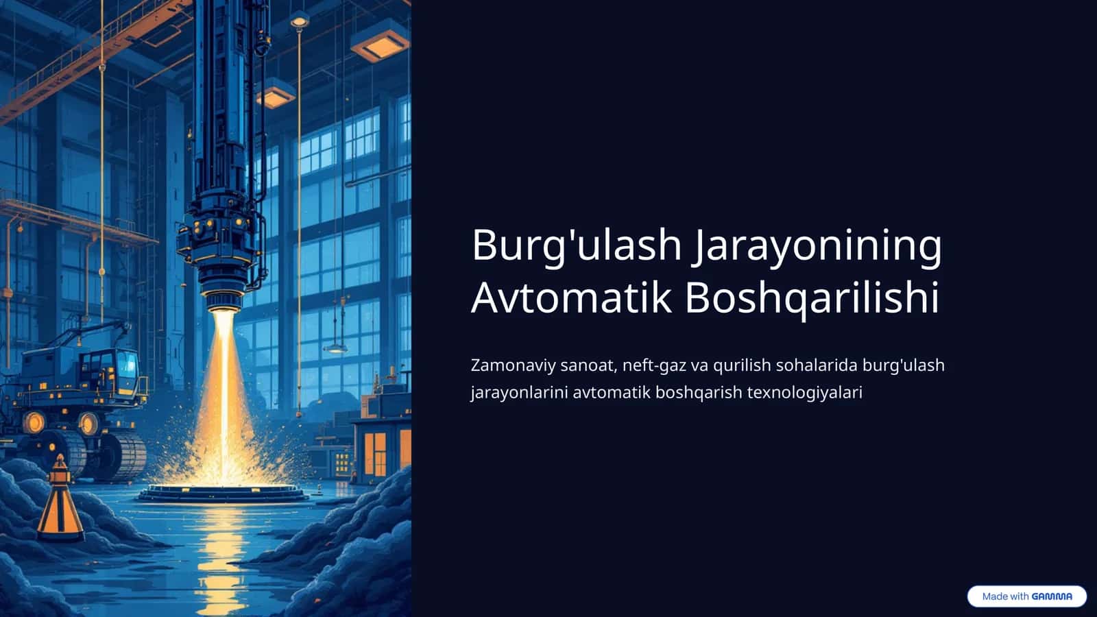 Burg'ulash Jarayonining Avtomatik Boshqarilishi