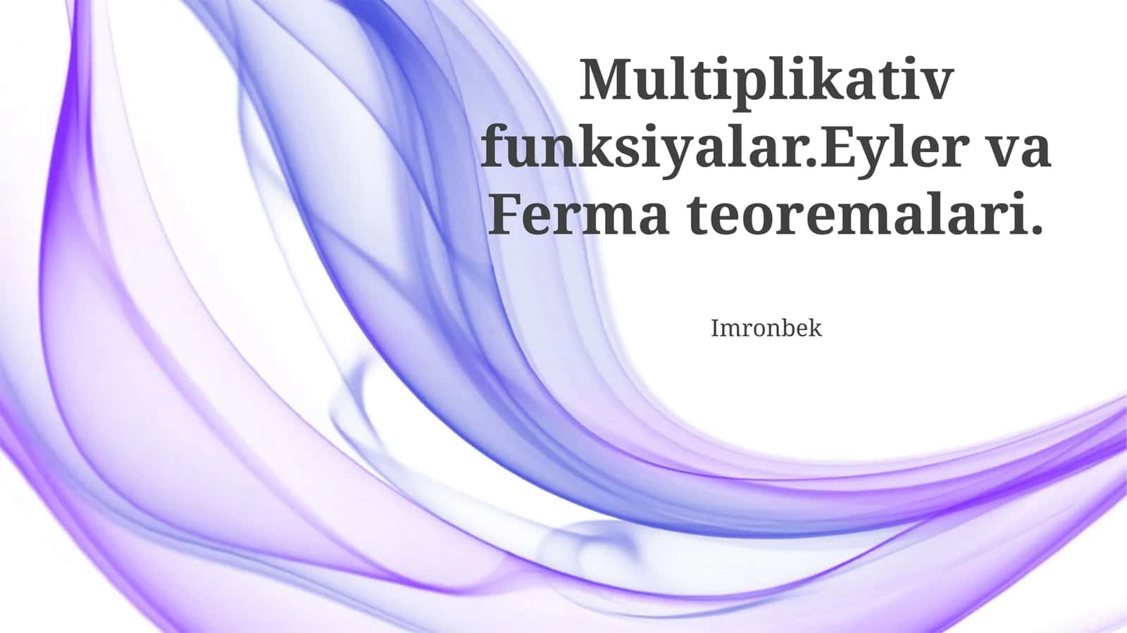 Ko'paytma Funktsiyalari