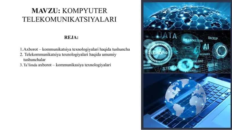 KOMPYUTER TELEKOMUNIKATSIYALARI