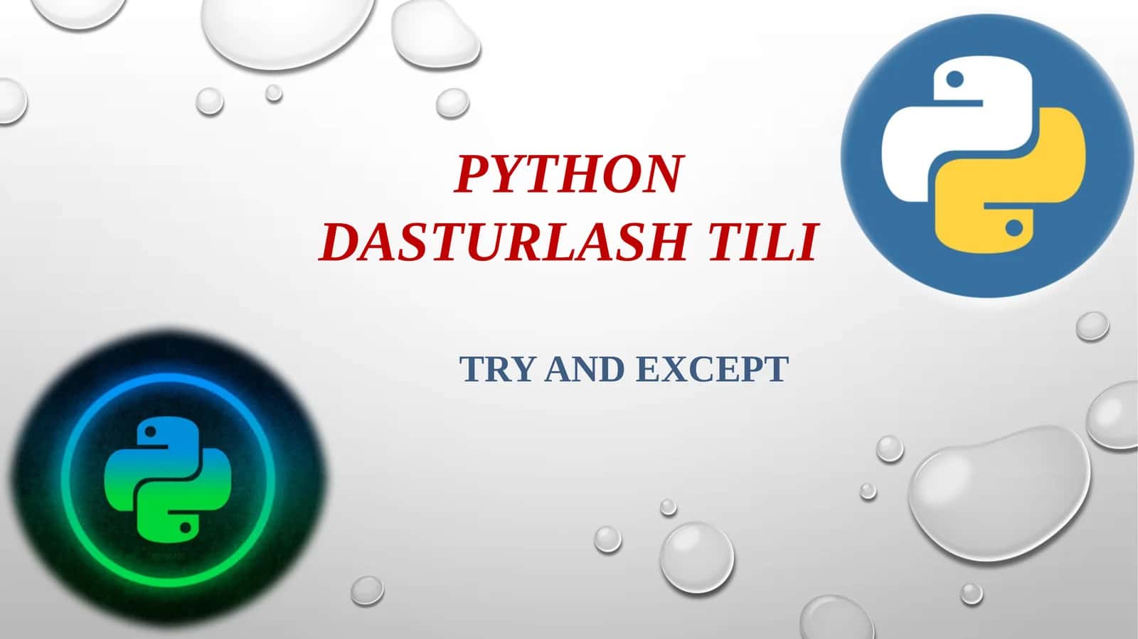 PYTHON DASTURLASH TILI