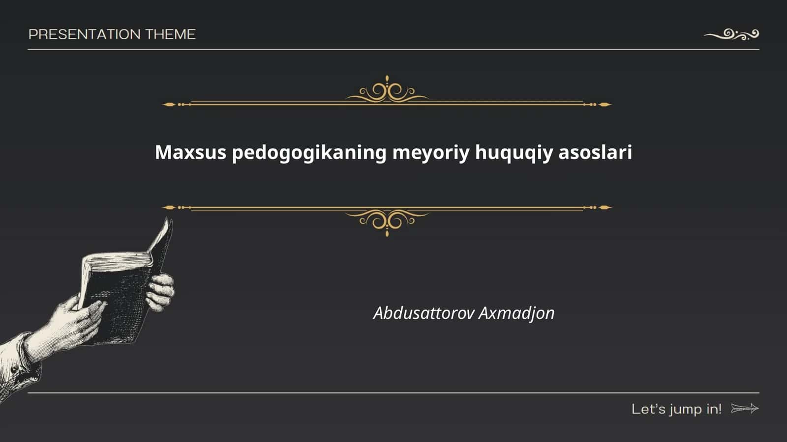 Maxsus pedogogikaning meyoriy huquqiy asoslari