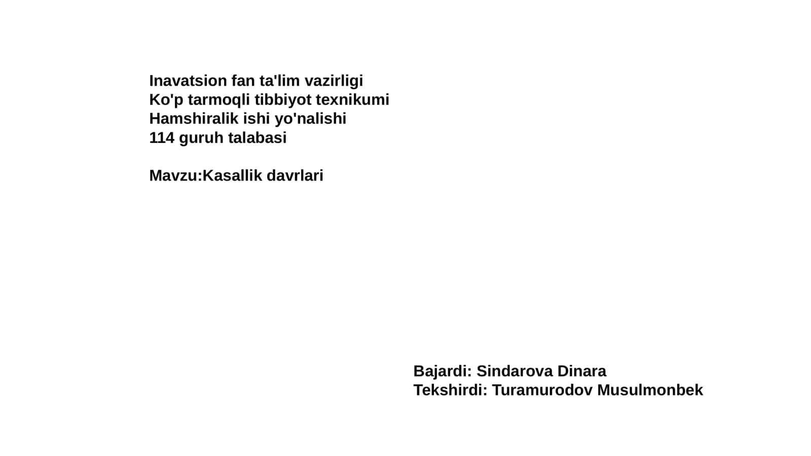 Kasallik davrlari