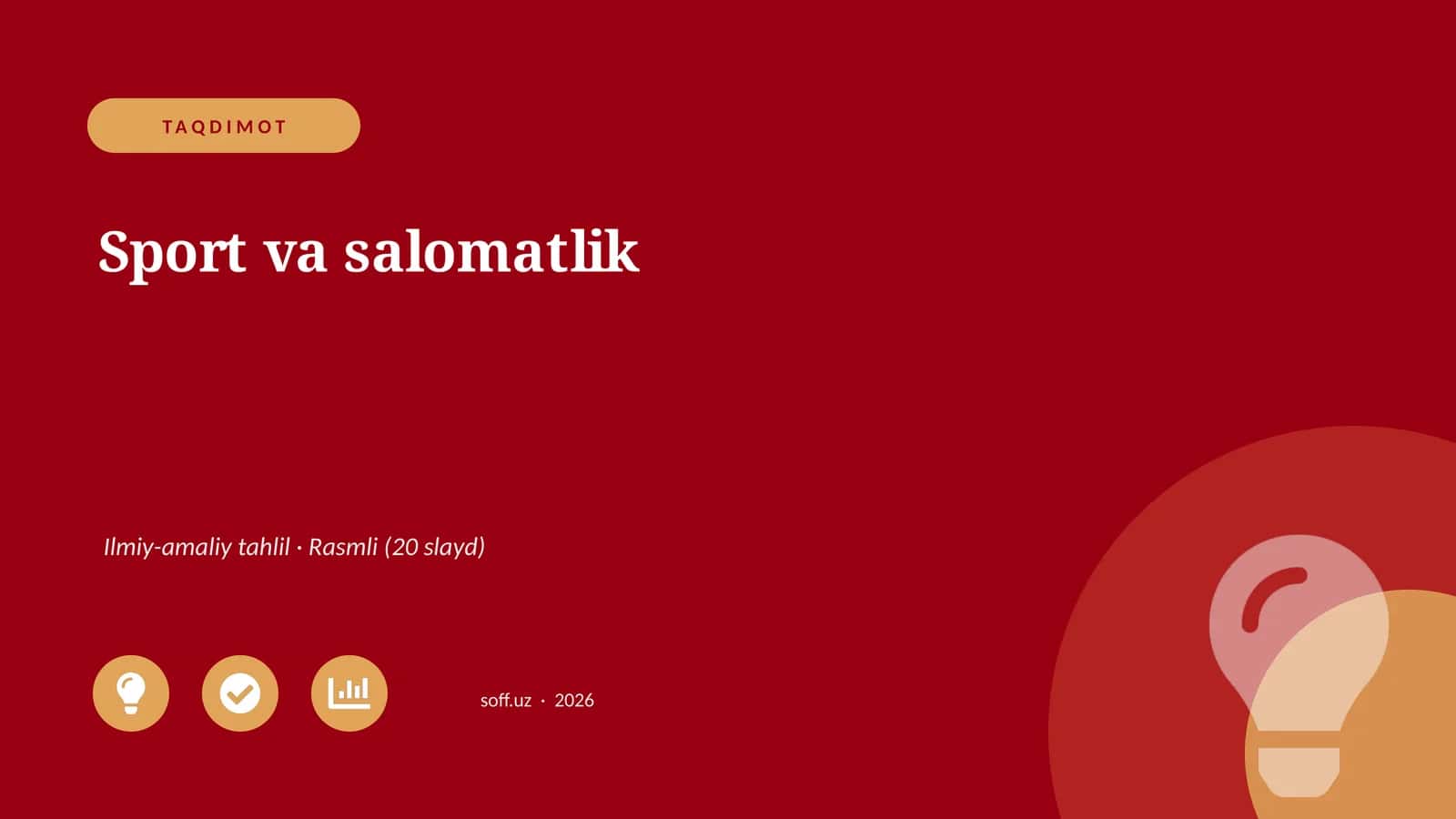 Sport va salomatlik Ilmiy-amaliy tahlil