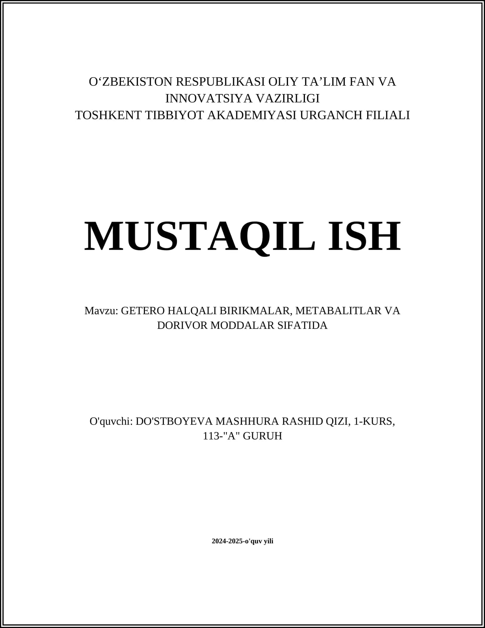 Getero Halqali Birikmalar