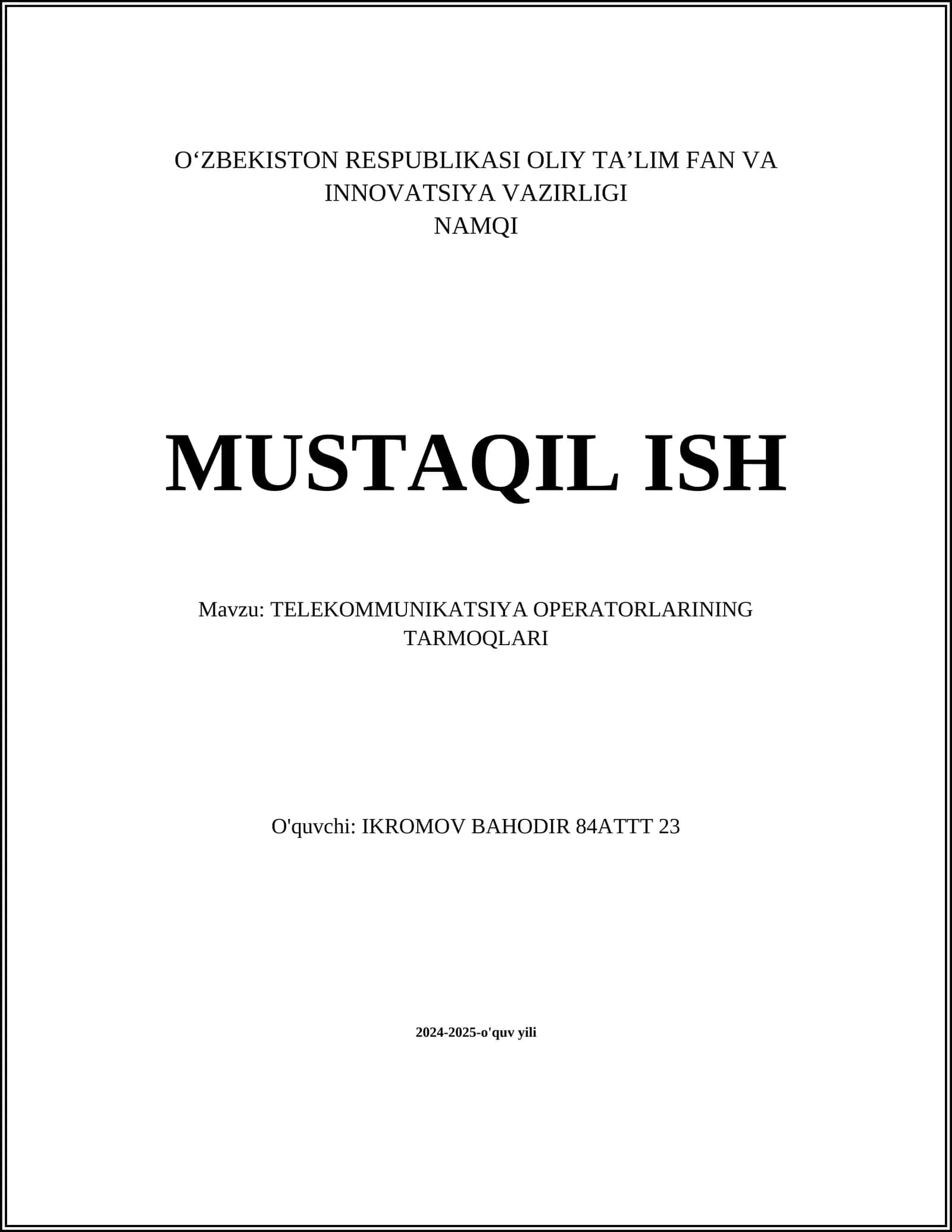 Mobil aloqa tarmoqlari