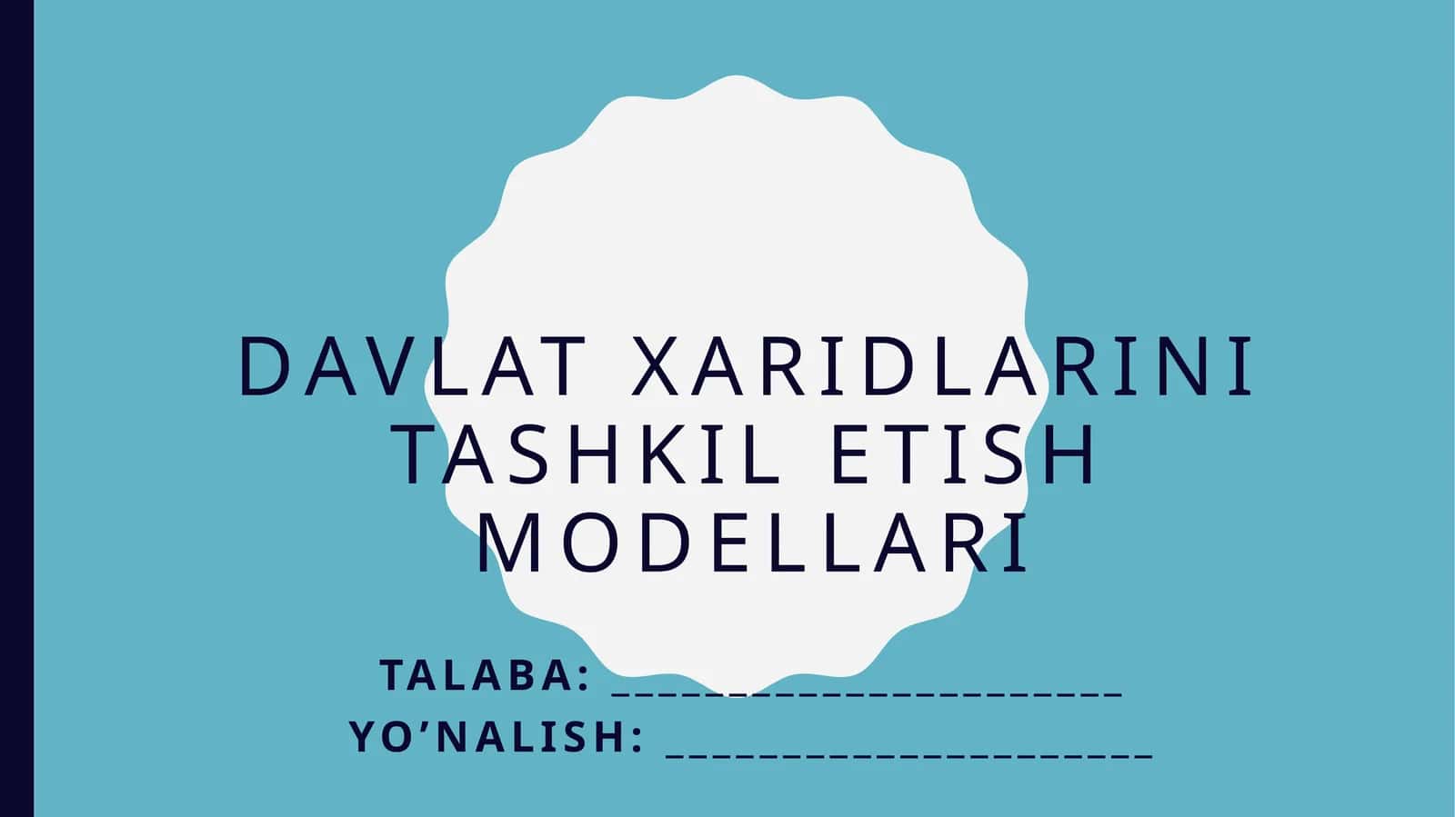 Davlatxaridlar initashkiletish modellari