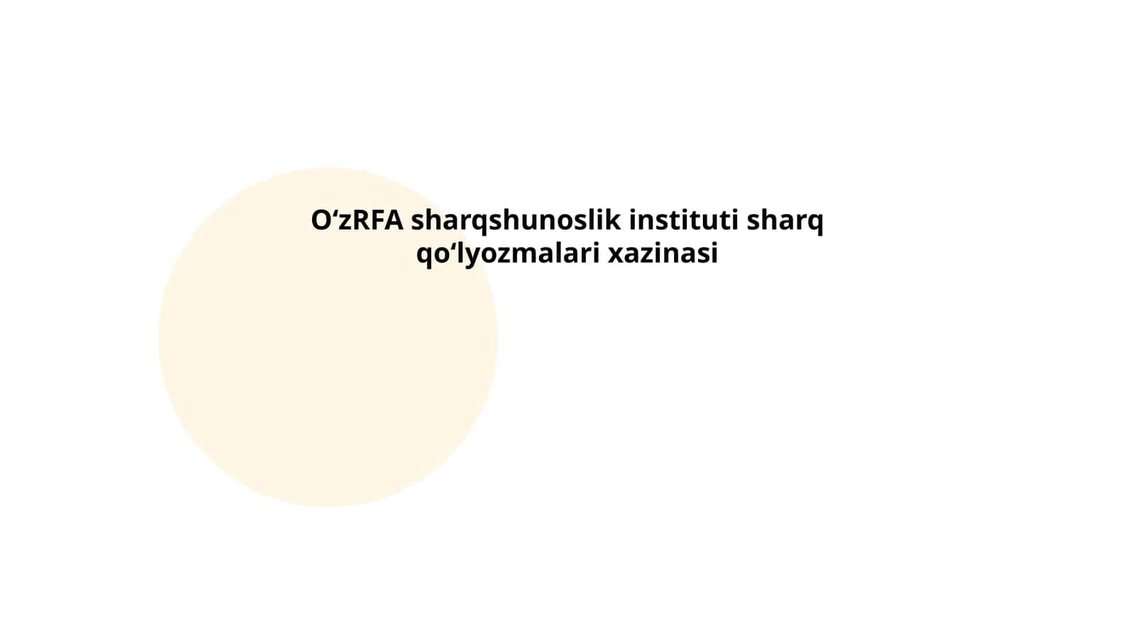 Sharq qoʻlyozmalari tarixi