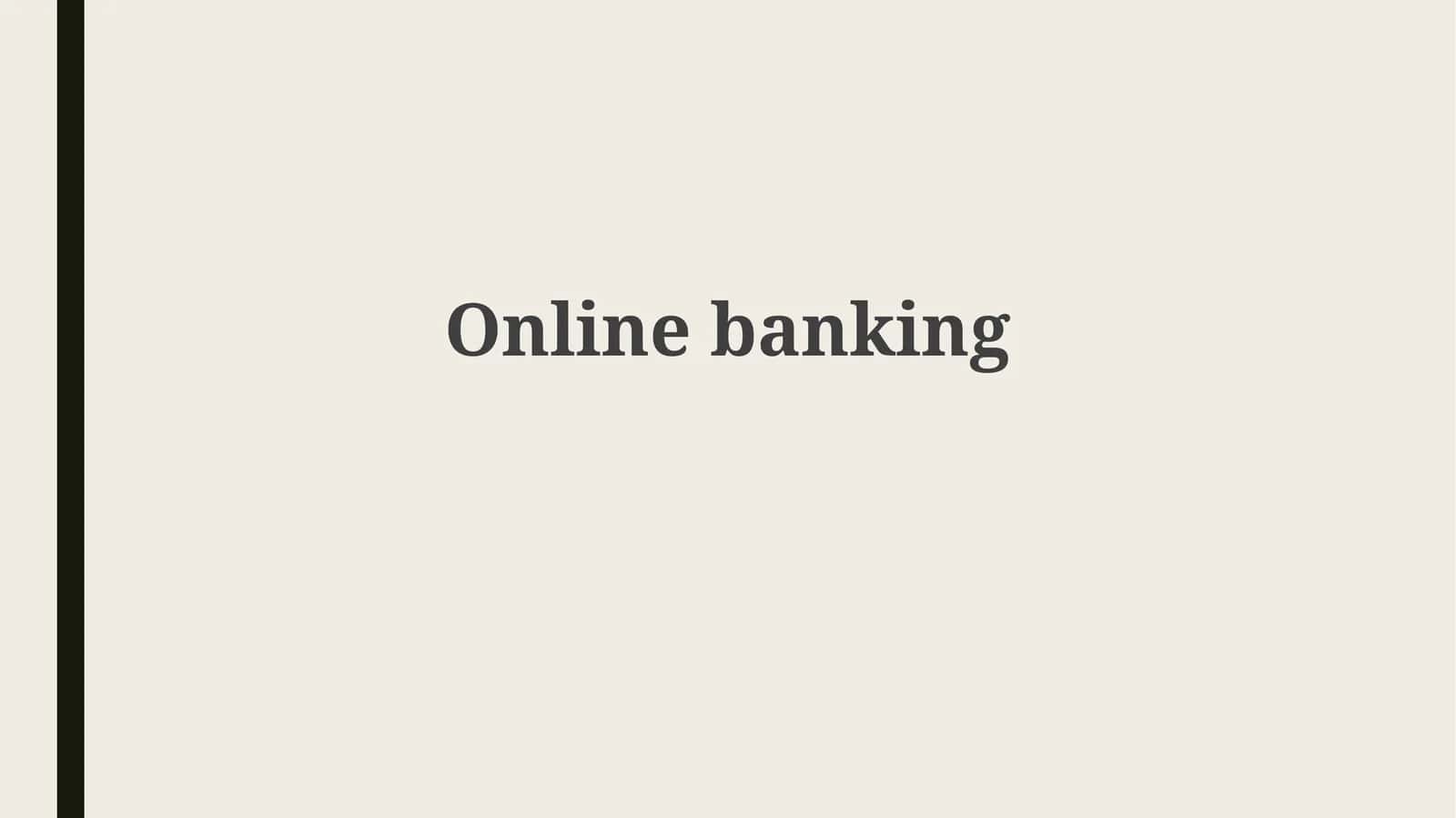 Online banking