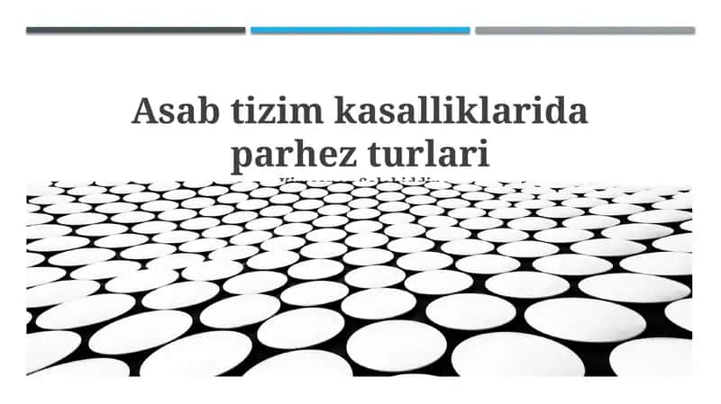 Nerv tizimi kasalliklari uchun parhez turlari