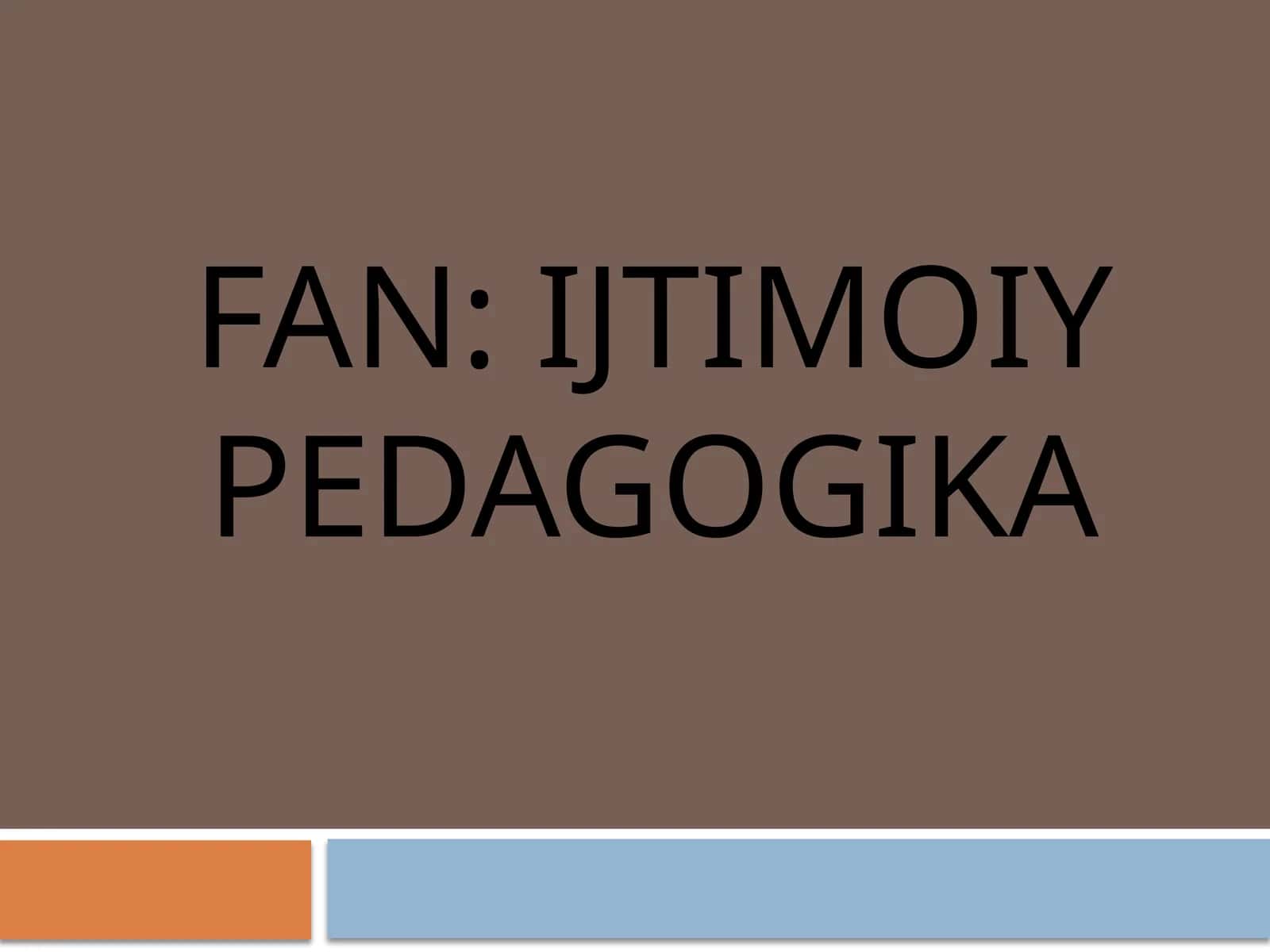 bolANING SOTSIUMDA RIVOJLANISHI