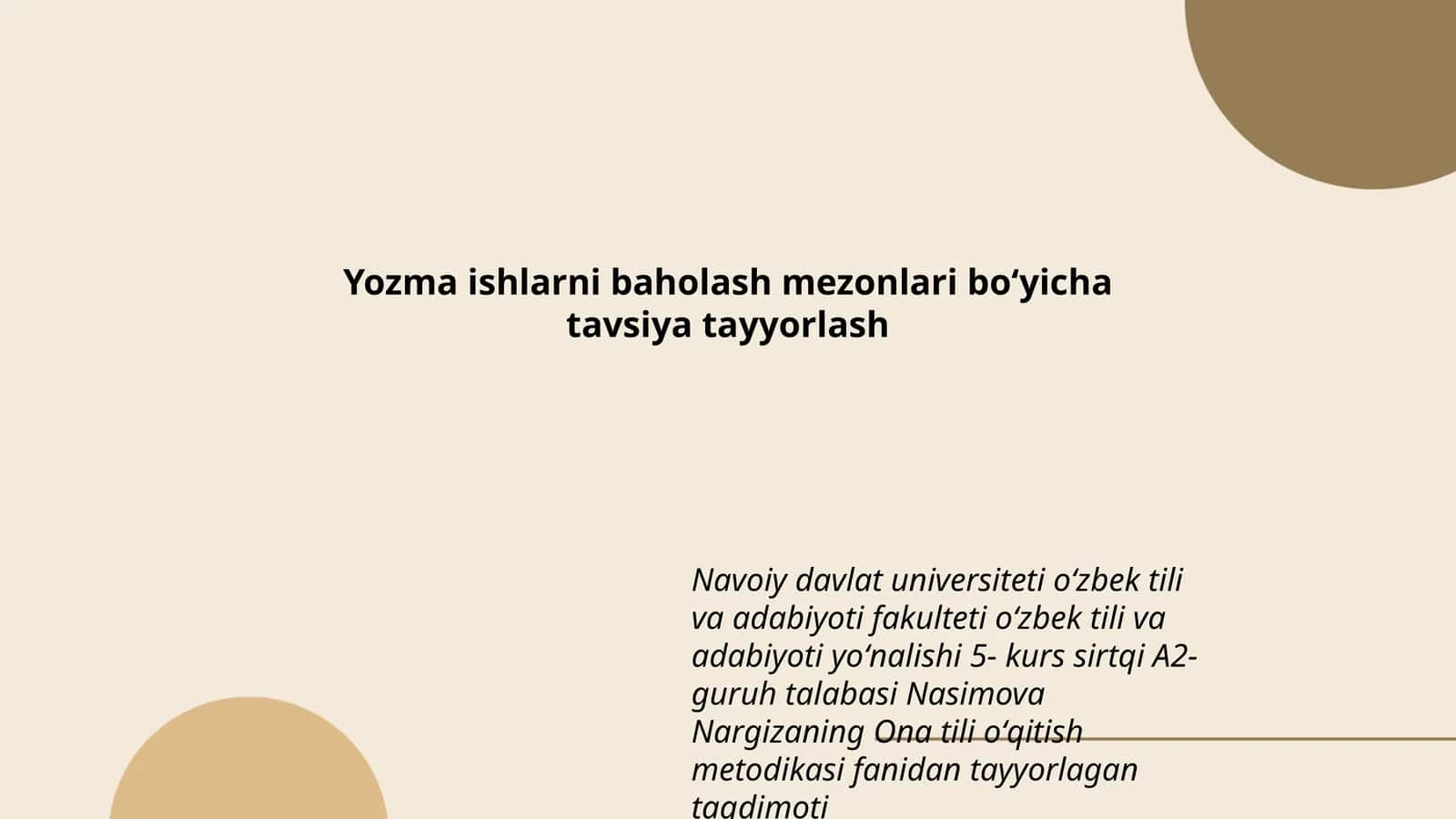 Ona tili oʻqitish metodikasi