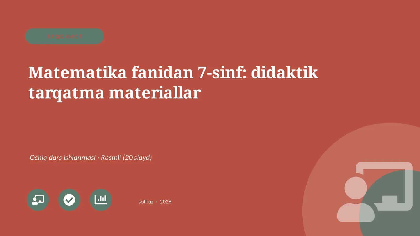 Matematika fanidan 7-sinf: didaktik tarqatma materiallar