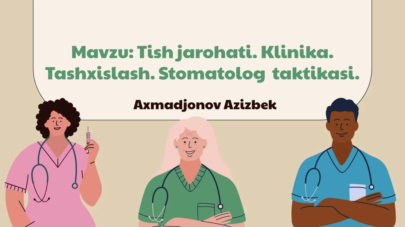 Tish jarohati. Klinika. Tashxislash. Stomatolog taktikasi