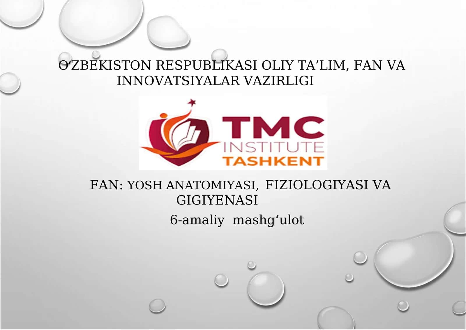 Yosh anatomiyasi, fiziologiyasi va gigiyenasi