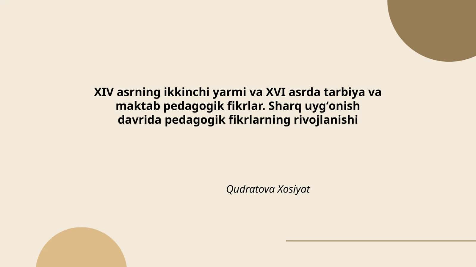 Alisher Navoiyning pedagogik qarashlari