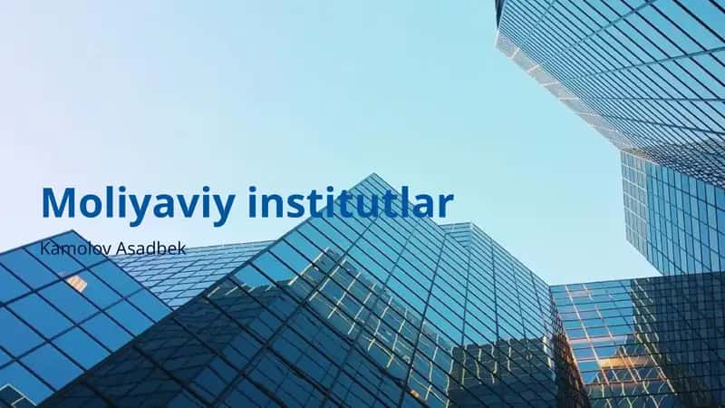Moliyaviy institutlar