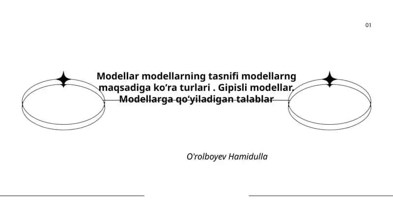Modellar modellarning tasnifi