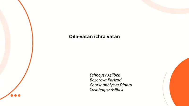 Oila va vatan: tushuncha va o‘zaro bog‘liqlik