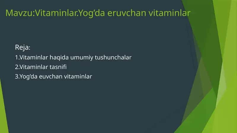 Yog'da eruvchan vitaminlar