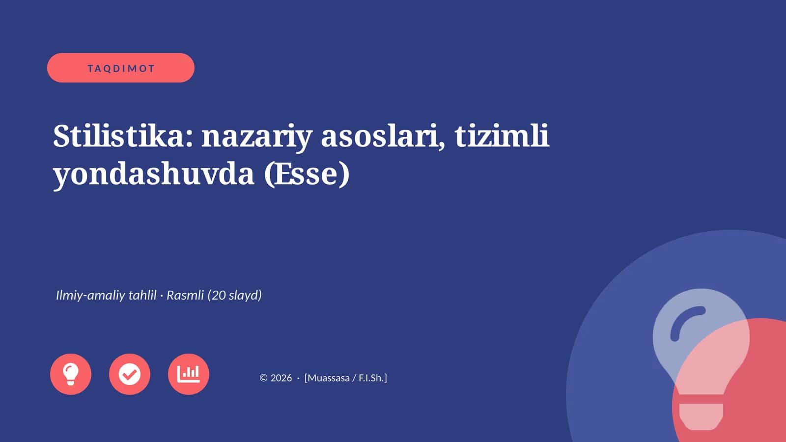 Stilistika: nazariy asoslari, tizimli yondashuvda (Esse)
