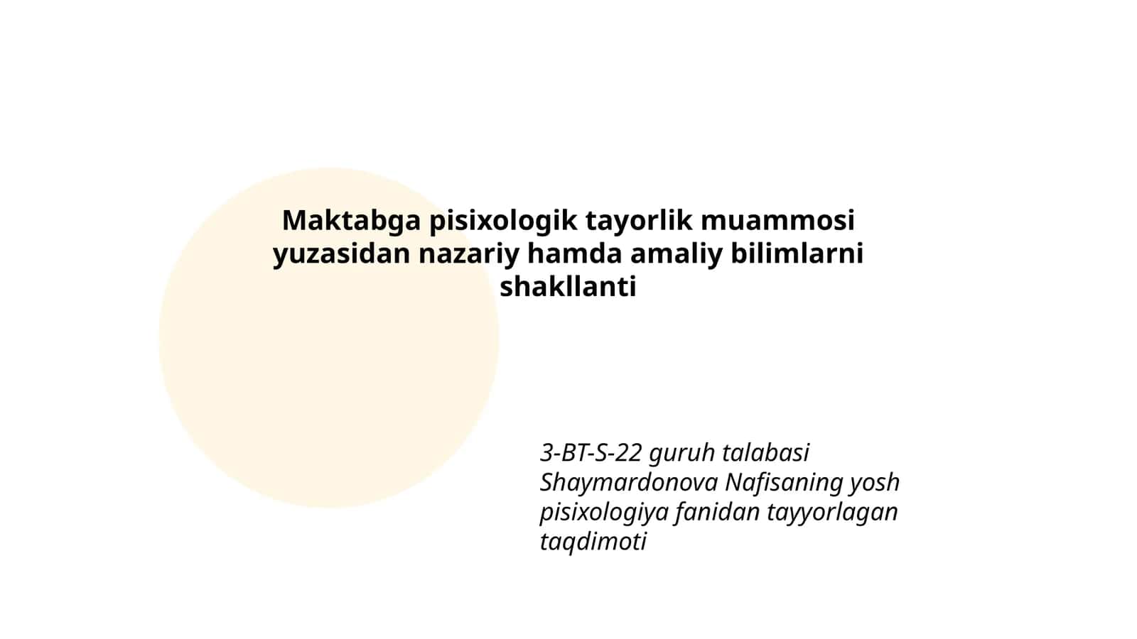 Taqdimoti Shaymardonova Nafisa