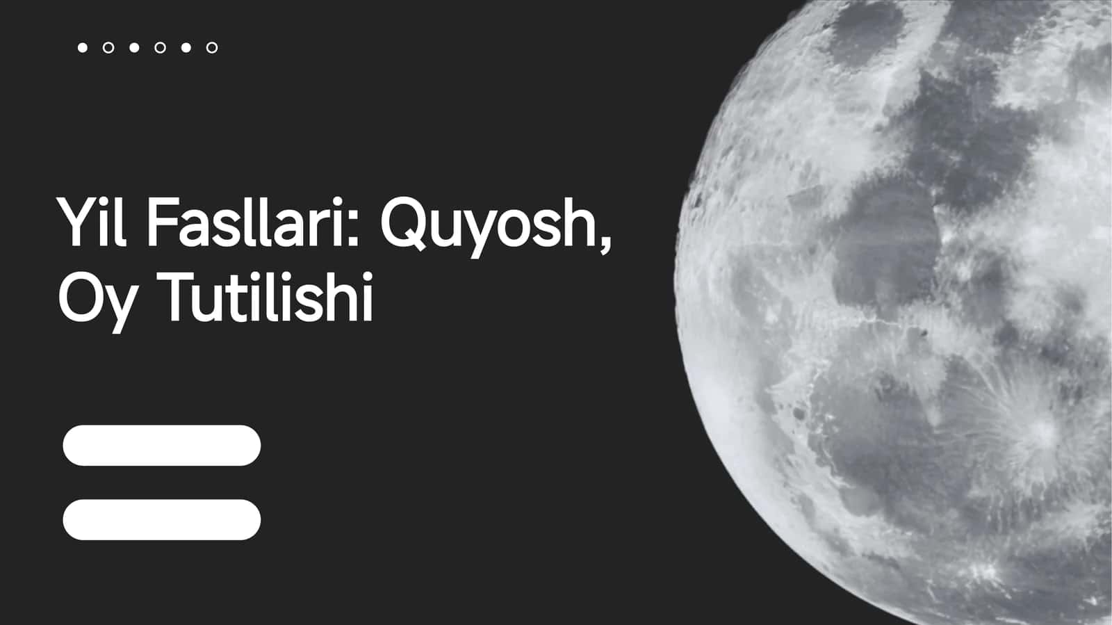 Yil Fasllari: Quyosh, Oy Tutilishi