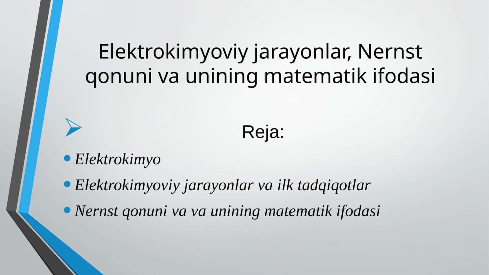 Elektrokimyoviy jarayonlar