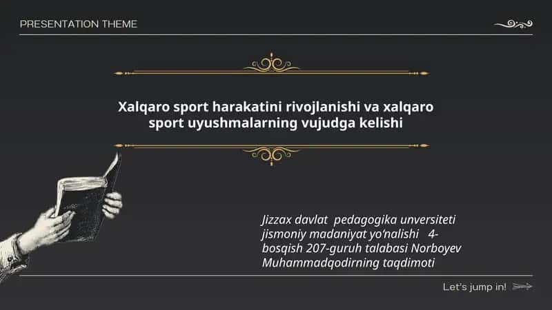 Xalqaro sport harakatini rivojlanishi va xalqaro sport uyushmalarning vujudga kelishi