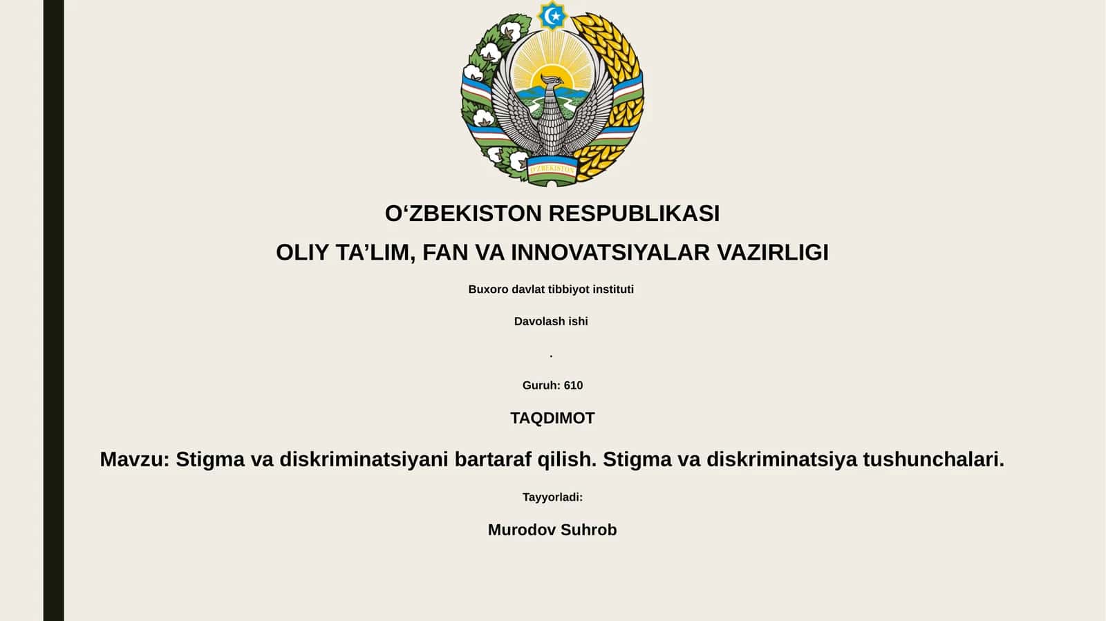 Stigma va diskriminatsiyani bartaraf qilish. Stigma va diskriminatsiya tushunchalari
