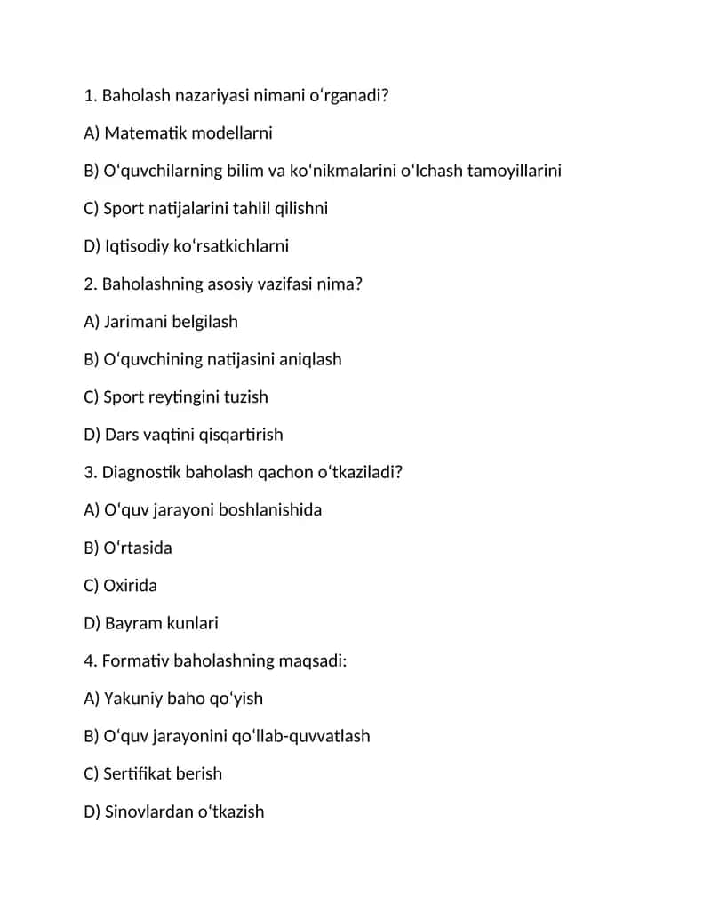 Baholash Nazariyasi