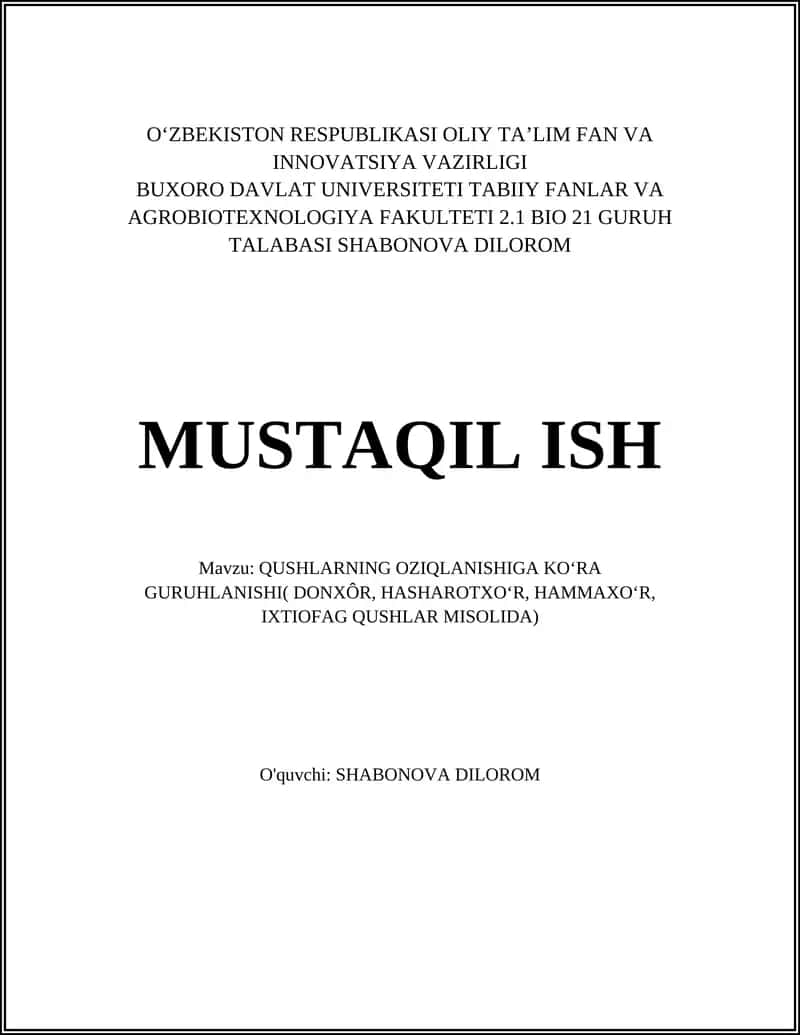 Donxoʻr qushlar