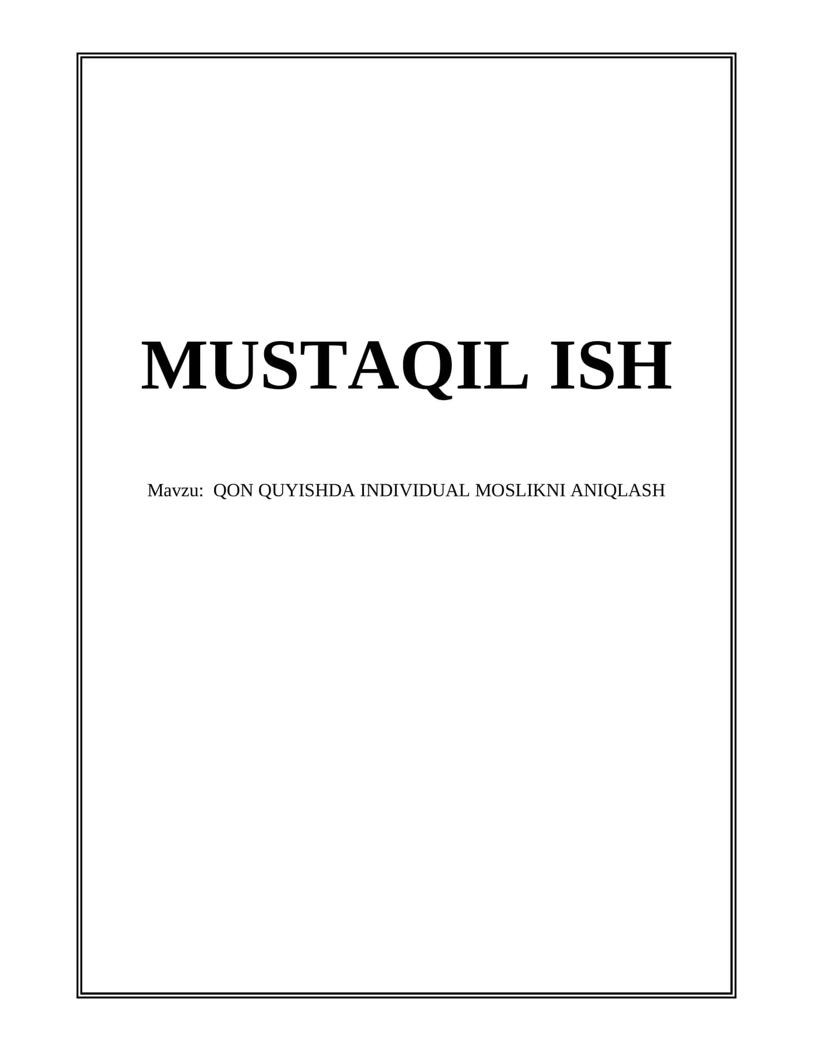 Qon Guruhlari Aniqlash Metodlari