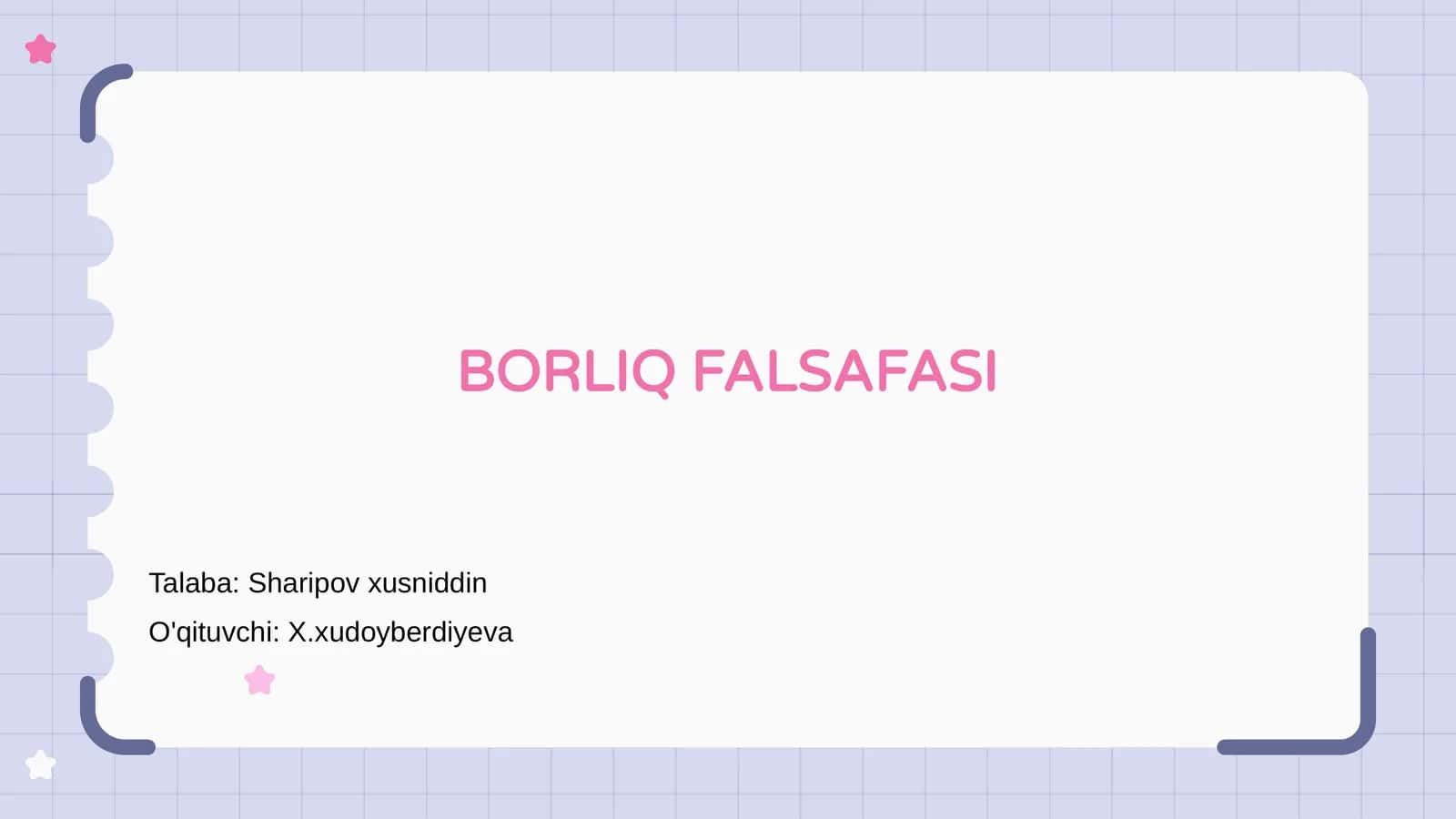 BORLIQ FALSAFASI