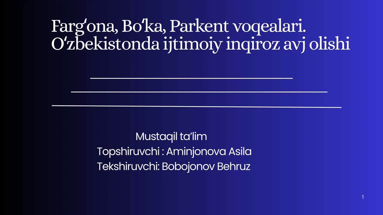 Fargʻona, Boʻka, Parkent voqealari. Oʻzbekistonda ijtimoiy inqiroz avj olishi