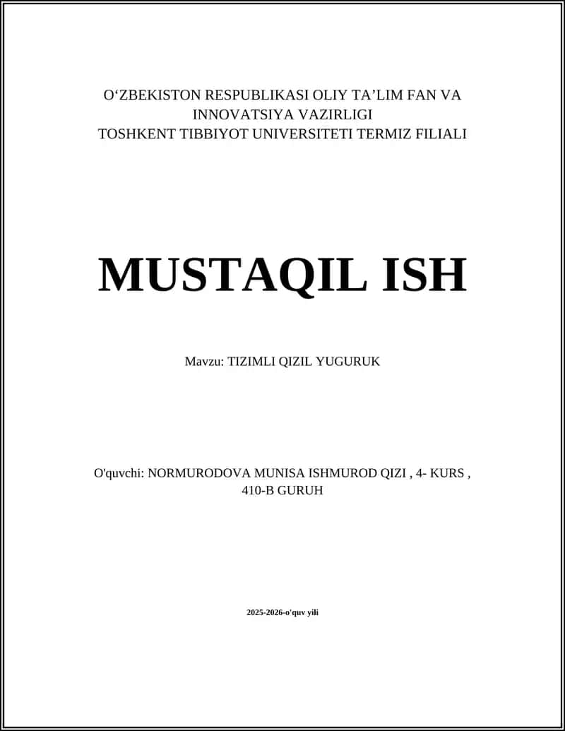 Tizimli qizil yuguruk