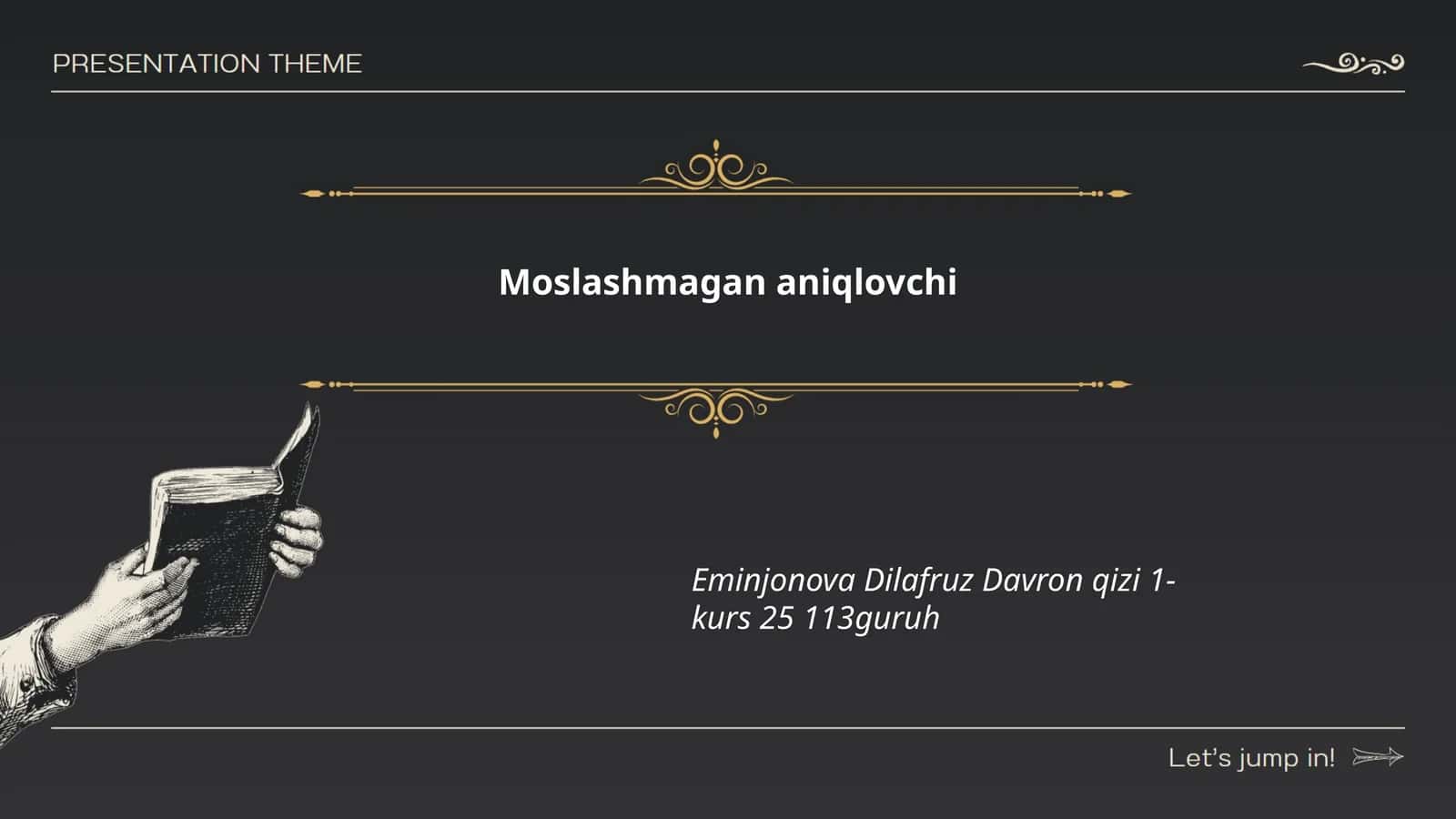 Moslashmagan aniqlovchi